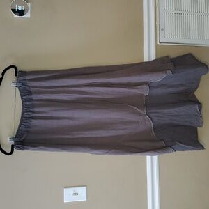 Cynthia Ashby Linen Cotton Tencel Blend Lagenlook Asymmetrical Skirt Size S